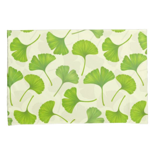 白い銀杏 枕カバー (正面右)