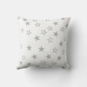 白い銀色の星 クッション (裏面)