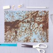 白い錆びた金属腐食パターン 薄葉紙 (クラフト)