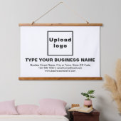 白い長方形のタペストリーにぶら下がったよるビジネスブランド 吊り下げ型タペストリー (寝室)