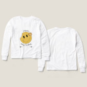 白い長袖シャツ (デザイン 正面＆背面)
