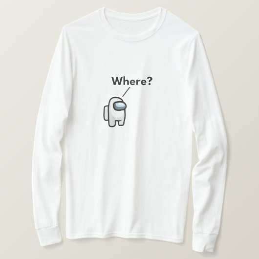 白い長袖Tシャツ Tシャツ (デザイン正面)
