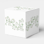 白い開花つる植物クラシックハート優先ボックス フェイバーボックス (裏面サイド)