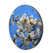 白い開花春の木の白いフローラ ダーツボード (正面右)