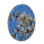 白い開花春の木の白いフローラ ダーツボード (正面左)