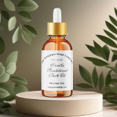 白い防水ドロッパーボトルラベル1.5" x 3" シール