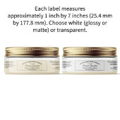 白い防水化粧品ラベル1" x 7" シール