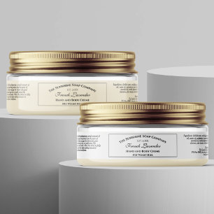 白い防水化粧品ラベル1" x 7" シール