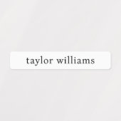 白い防水名 ラベル (デザイン1)