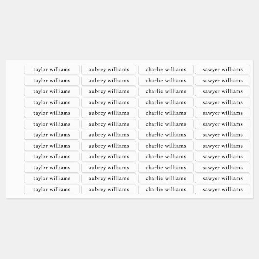 白い防水名 ラベル (シート)