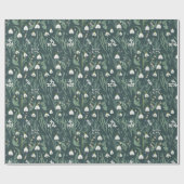 白い降雪花 ラッピングペーパー (フラット)