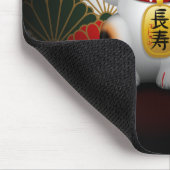 白い陶磁器のManeki Neko マウスパッド (コーナー)
