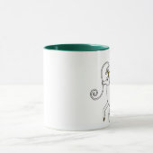 白い雄鹿のマグ(右の) マグカップ (中央)