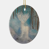 白い雄鹿の陶磁器のオーナメント セラミックオーナメント (右)