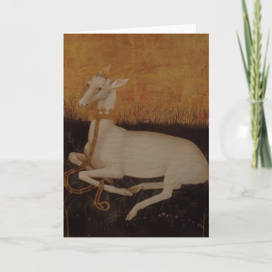 白い雄鹿の雄鹿 カード (正面)
