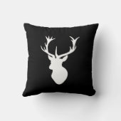 白い雄鹿の頭部 クッション (裏面)