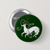 白い雄鹿ボタン 缶バッジ (正面&裏面)