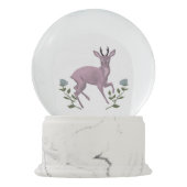 白い雄鹿 スノーグローブ (裏面)