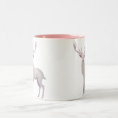 白い雄鹿 ツートーンマグカップ (中央)