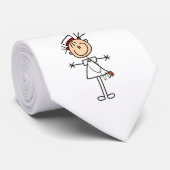 白い雌スティック図ナース2 ネクタイ (ロール)