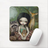 白い雪および彼女の動物の友人のマウスパッド マウスパッド (マウス)