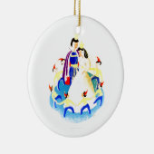 白い雪および7小びとのヴィンテージWPAのプリント セラミックオーナメント (右)