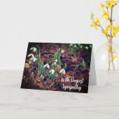 白い雪が最も深い悔やみや弔慰 カード (黄色い花)