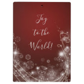 白い雪が赤く染まる世界の喜び クリップボード (裏面)