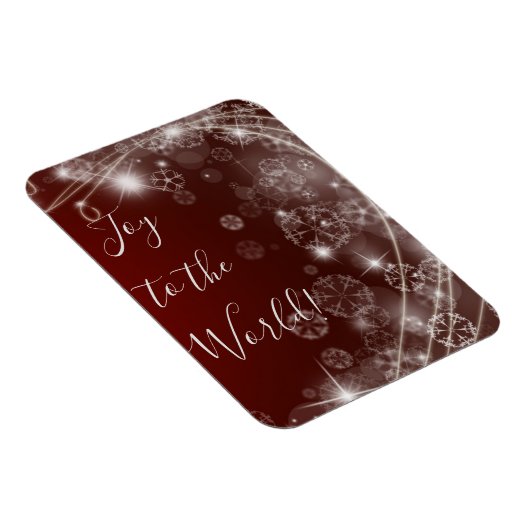 白い雪が赤く染まる世界の喜び マグネット (右側)