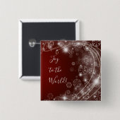 白い雪が赤く染まる世界の喜び 缶バッジ (正面&裏面)