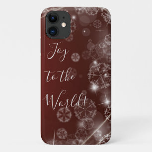 白い雪が赤く降る世界への喜び iPhone 11 ケース
