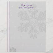 白い雪が銀に紫の背景 (正面)