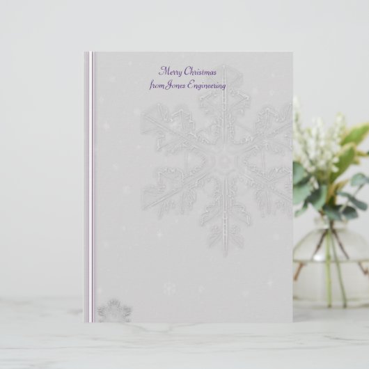 白い雪が銀に紫の背景 (スタンド正面)