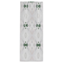 白い雪とクリスマスリボンのパターン