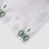 白い雪とクリスマスリボンのパターン 薄葉紙 (詳細)