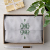 白い雪とクリスマスリボンのパターン 薄葉紙 (ギフト)