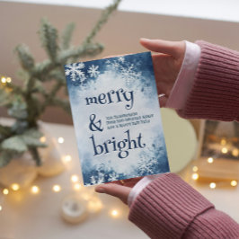 白い雪と明エレガントるいメリー雪 シーズンカード