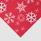 白い雪と赤い背景のクリスマス 薄葉紙 (詳細)