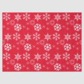 白い雪と赤い背景のクリスマス 薄葉紙 (正面)