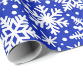 白い雪の上の青 ラッピングペーパー (ロールコーナー)