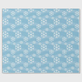 白い雪の上の青 ラッピングペーパー (フラット)
