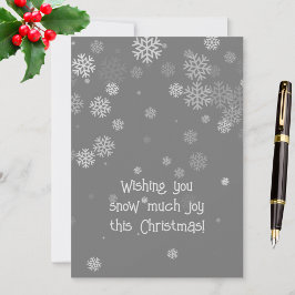 白い雪の結晶クリスマスと灰色 シーズンカード
