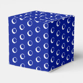 白い雪の結晶ドットcobalt blue gift フェイバーボックス (裏面サイド)