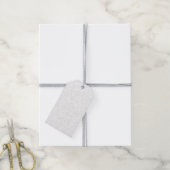 白い雪の結晶 ギフトタグ (より糸付き)