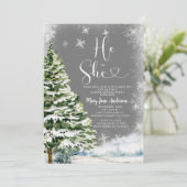 白い雪の結晶 彼か彼女か 冬の性別発表 招待状 (スタンド正面)