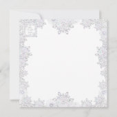 白い雪の結晶 招待状 (裏面)