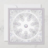 白い雪の結晶 招待状 (正面)
