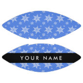 白い雪の結晶，青，あなたの名前，パーソナライズ アメリカンフットボール (パネル)