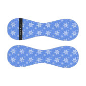 白い雪の結晶，青，あなたの名前，パーソナライズ 野球ボール (パネル)