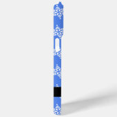 白い雪の結晶，青，あなたの名前，パーソナライズ Case-Mate iPhoneケース (裏面 / 右)